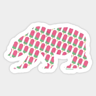 Sweet Popsicle Grizzly Bear for Gay Bears and Admirers | BearlyBrand Sticker